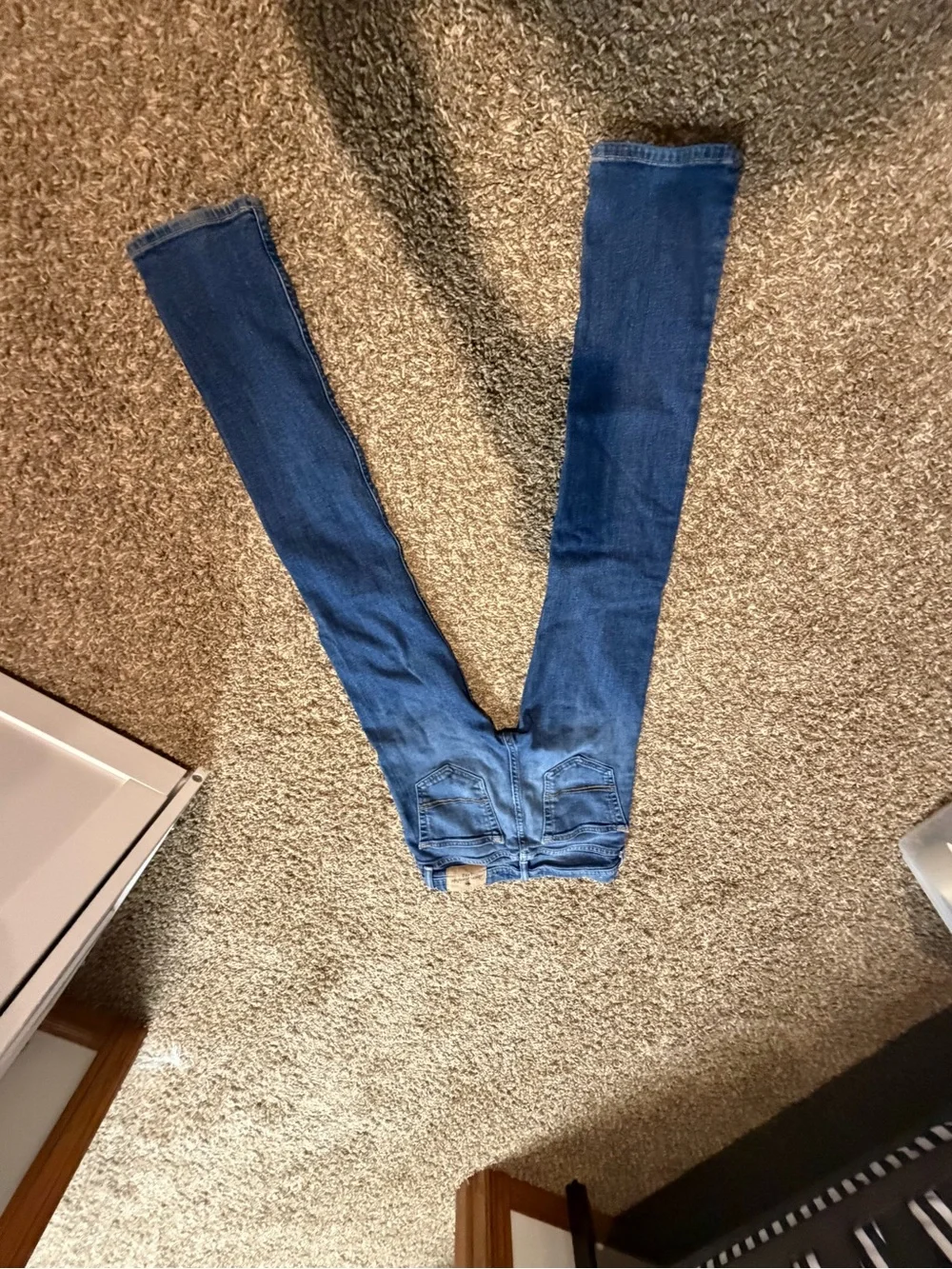 abercrombie kids dark blue skinny jeans with light wash
